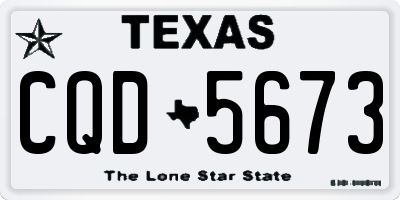 TX license plate CQD5673
