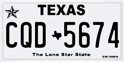 TX license plate CQD5674