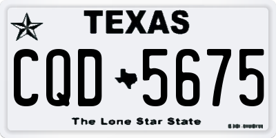 TX license plate CQD5675