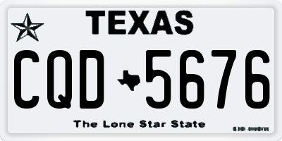 TX license plate CQD5676