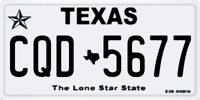 TX license plate CQD5677