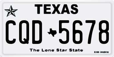 TX license plate CQD5678
