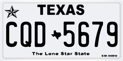 TX license plate CQD5679