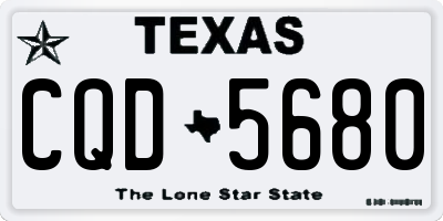 TX license plate CQD5680