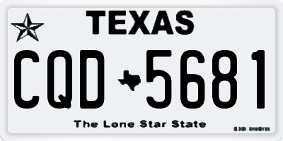 TX license plate CQD5681