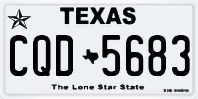 TX license plate CQD5683