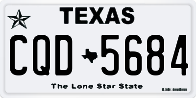 TX license plate CQD5684