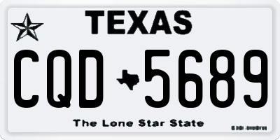 TX license plate CQD5689