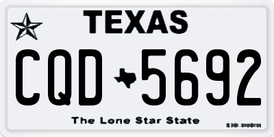 TX license plate CQD5692