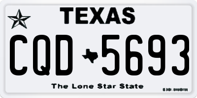 TX license plate CQD5693