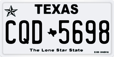 TX license plate CQD5698