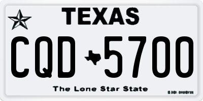TX license plate CQD5700