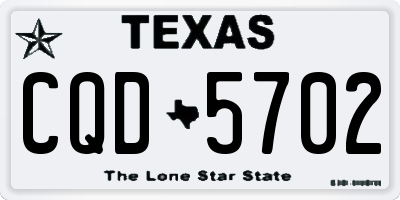 TX license plate CQD5702