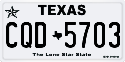 TX license plate CQD5703