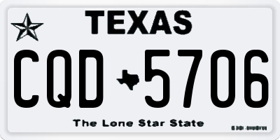 TX license plate CQD5706