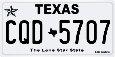 TX license plate CQD5707