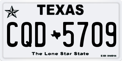 TX license plate CQD5709