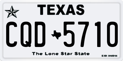 TX license plate CQD5710