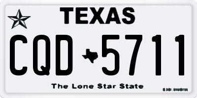 TX license plate CQD5711