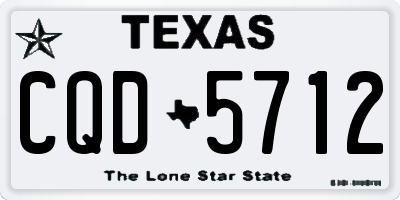 TX license plate CQD5712
