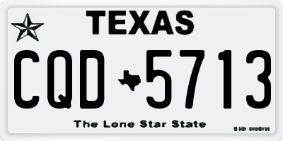 TX license plate CQD5713
