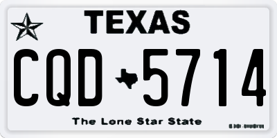 TX license plate CQD5714