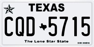 TX license plate CQD5715
