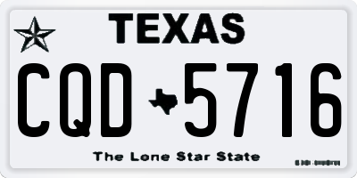 TX license plate CQD5716