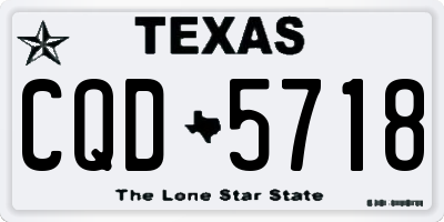 TX license plate CQD5718