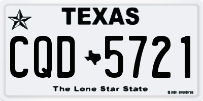 TX license plate CQD5721