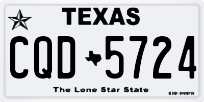 TX license plate CQD5724