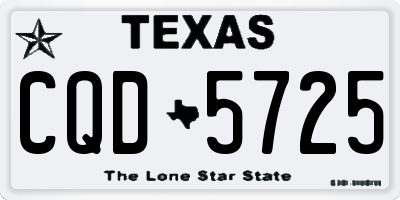TX license plate CQD5725