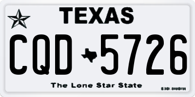 TX license plate CQD5726