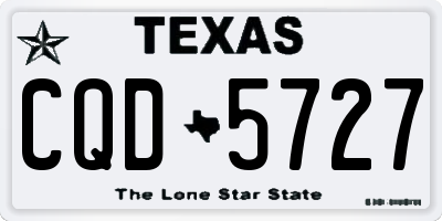 TX license plate CQD5727