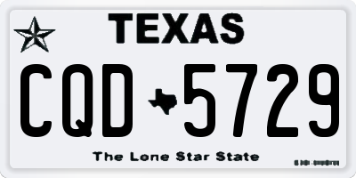 TX license plate CQD5729