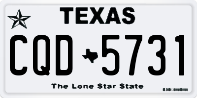 TX license plate CQD5731