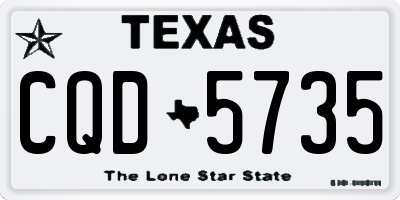 TX license plate CQD5735