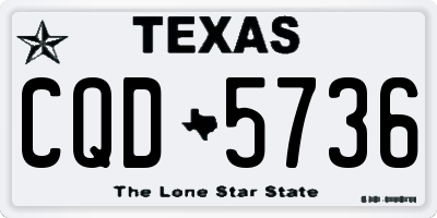 TX license plate CQD5736