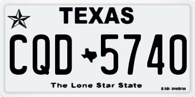 TX license plate CQD5740
