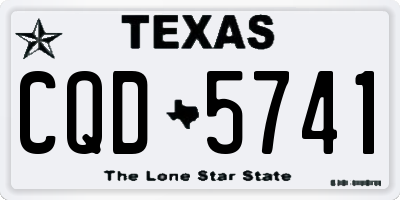 TX license plate CQD5741