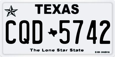 TX license plate CQD5742