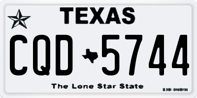 TX license plate CQD5744