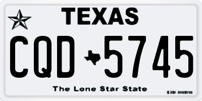 TX license plate CQD5745