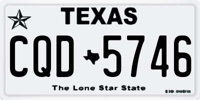 TX license plate CQD5746