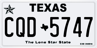 TX license plate CQD5747