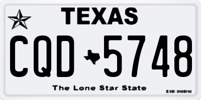 TX license plate CQD5748