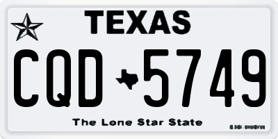 TX license plate CQD5749
