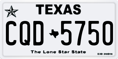TX license plate CQD5750