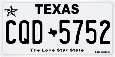 TX license plate CQD5752