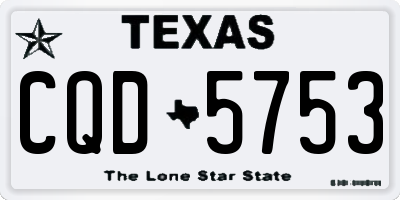 TX license plate CQD5753